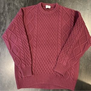 Sunday Best Peggy Sweater Crewneck Cable Knit Wool Sweater from Aritzia